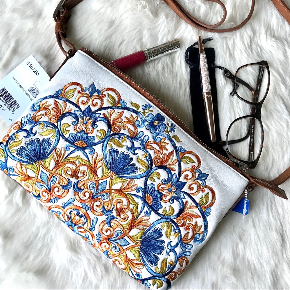Brighton Piatto embroidered crossbody purse